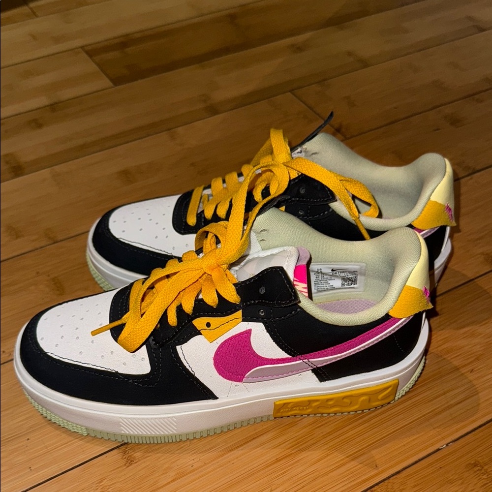 Nike Air Force 1 - Black, White, Pink, Yellow